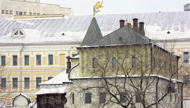 Палаты бояр Романовых на улице Варварка в Москве. Архив