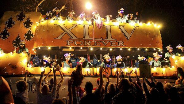 Ежегодный карнавал Марди гра в Новом Орлеане