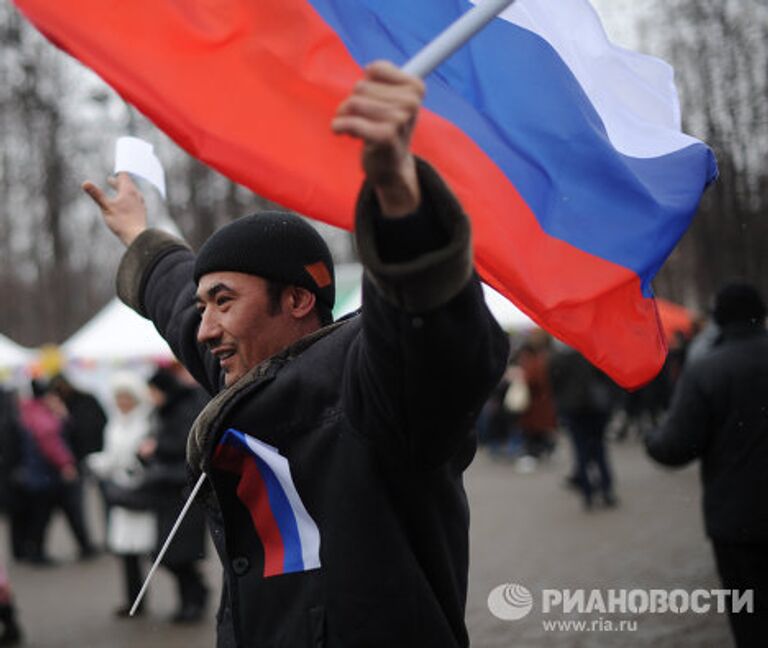 Шествие и митинг Защитим страну! в поддержку В.Путина