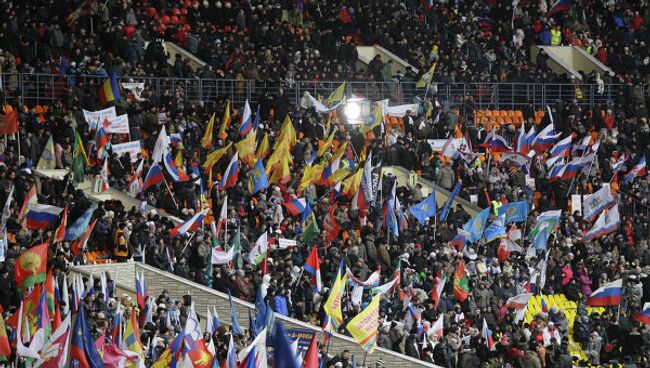 Шествие и митинг Защитим страну! в поддержку В.Путина