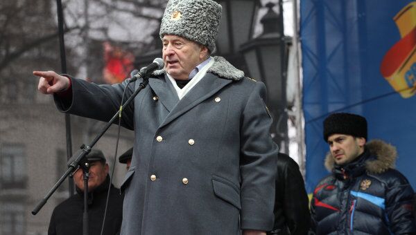 Владимир Жириновский на митинге ЛДПР