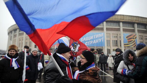 Шествие и митинг Защитим страну! в поддержку В.Путина