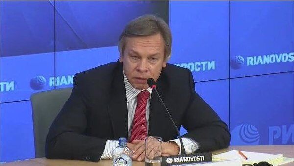 Пресс-конференция председателя Комитета ГД по международным делам Алексея Пушкова