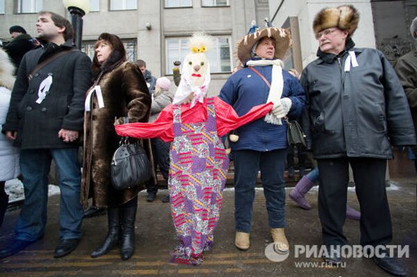 Акция Белый круг в Москве Акция Белый круг в Москве