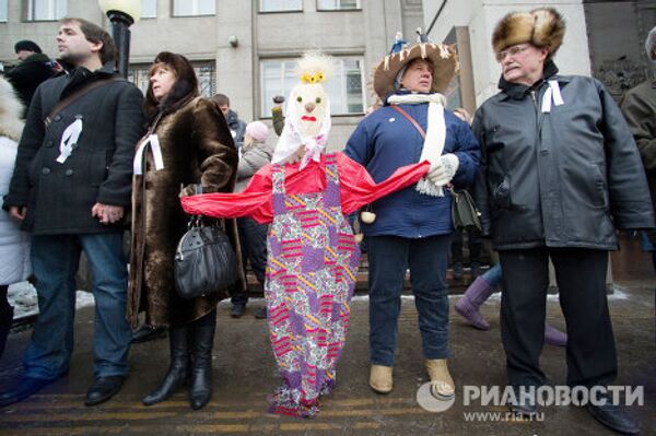 Акция Белый круг в Москве