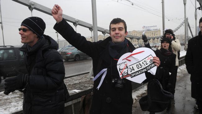 Акция Белый круг на Садовом кольце в Москве