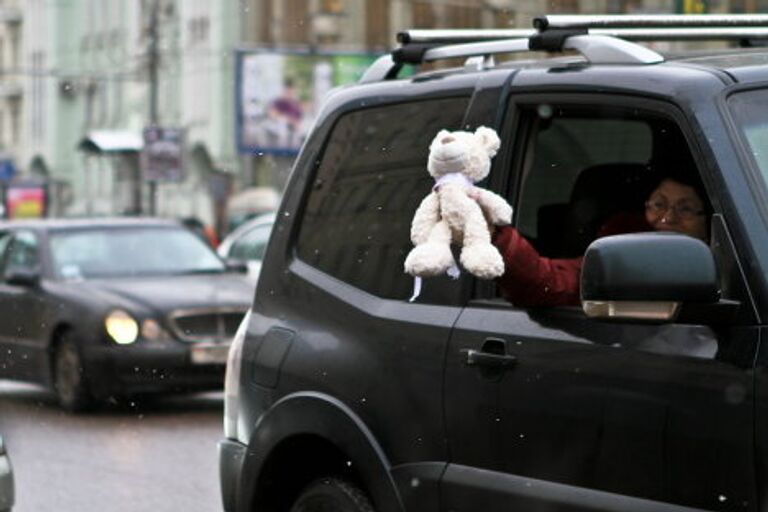 Акция Живая цепь на Садовом кольце в Москве 