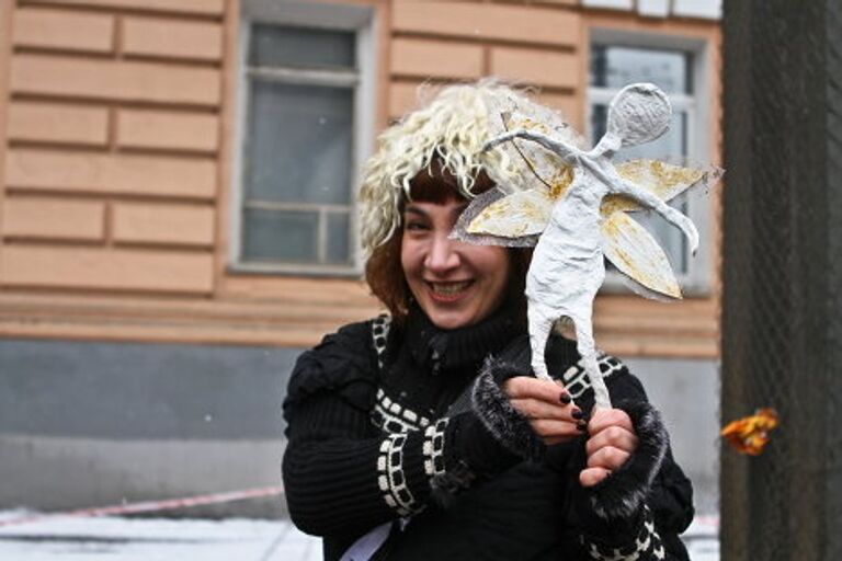 Акция Живая цепь на Садовом кольце в Москве 