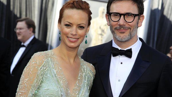 Мишель Хазанавичус с женой на церемонии вручения Оскара