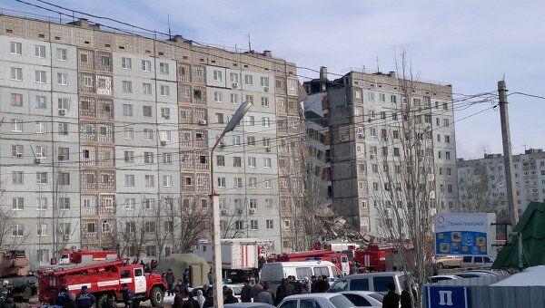 Обрушение жилого дома в Астрахани