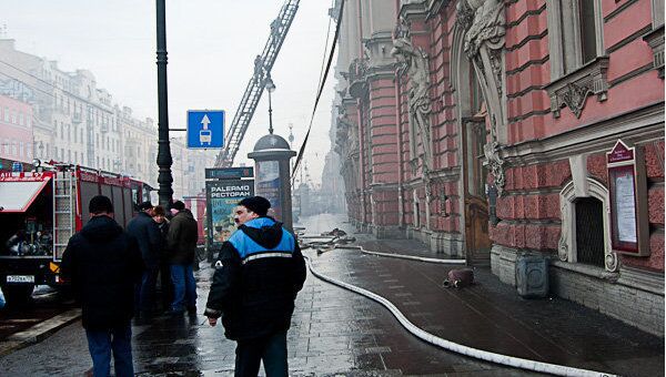 Пожар в дворце Белосельских-Белозерских. Ликвидация пожара в
