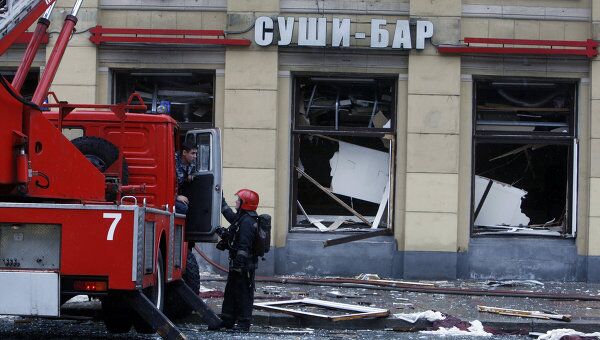 Взрыв газового баллона в ресторане Харбин в Санкт-Петербурге