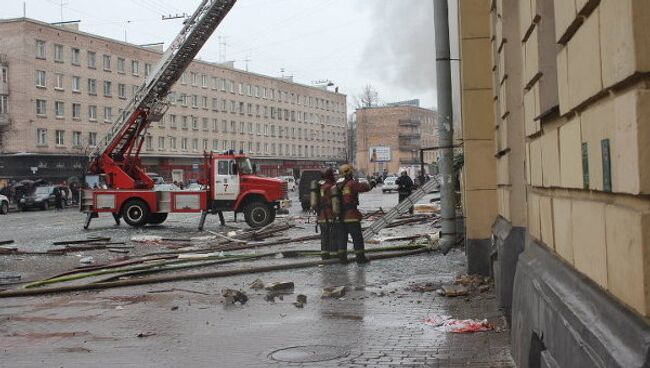 Взрыв газового баллона в ресторане Харбин в Санкт-Петербурге