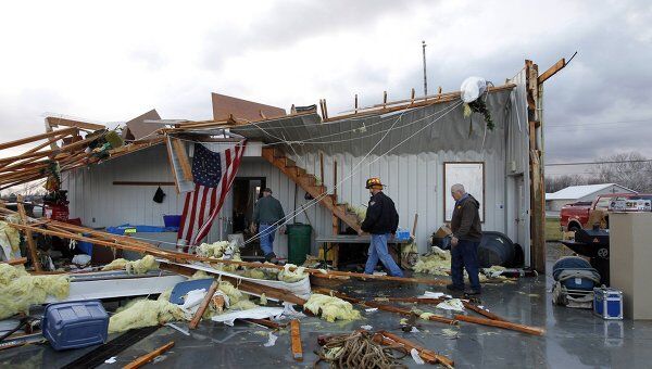 Последствия торнадо в американском штате Кентукки