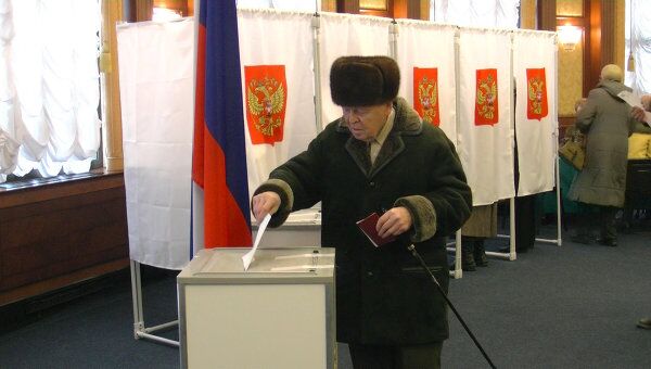 Голосование на избирательном  участке № 5181 при посольстве России в Молдове