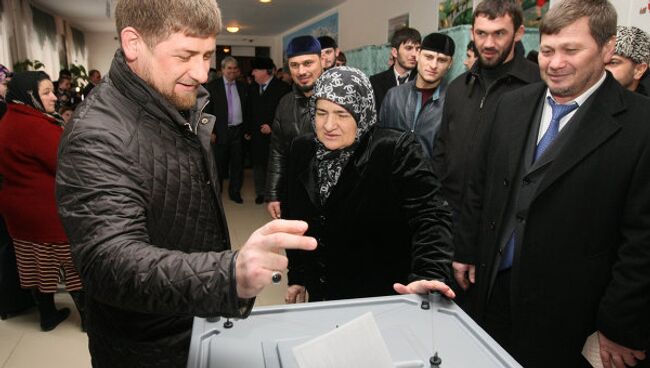 Голосование главы Чеченской Республики Р. Кадырова