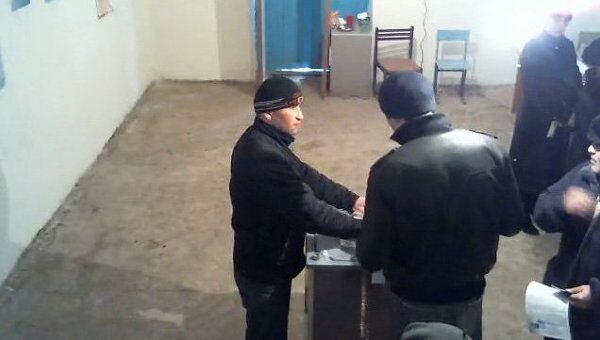 Голосование на избирательном участке №377 в республике Дагестан