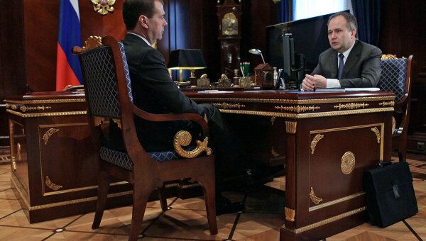Президент РФ Д.Медведев встретился с губернатором Пермского края О.Чиркуновым