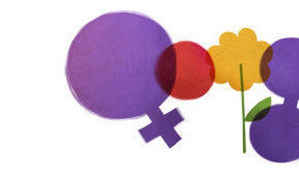 Google поздравил женщин с 8 марта праздничным логотипом