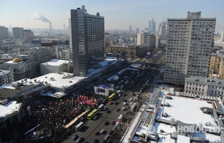 Митинг За честные выборы на Новом Арбате