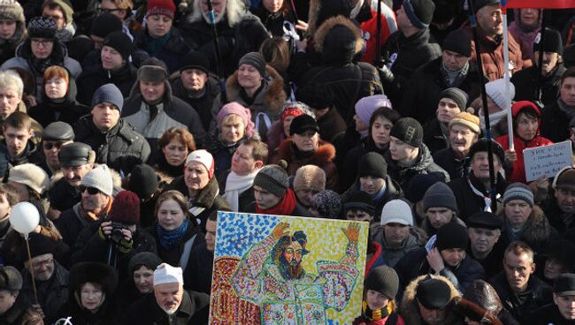 Митинг За честные выборы на Новом Арбате