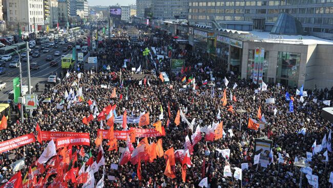 Митинг За честные выборы на Новом Арбате. Март 2012 года