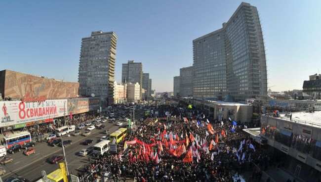 Митинг За честные выборы на Новом Арбате