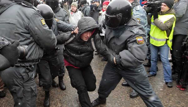 Задержание участников акции оппозиции на Невском проспекте