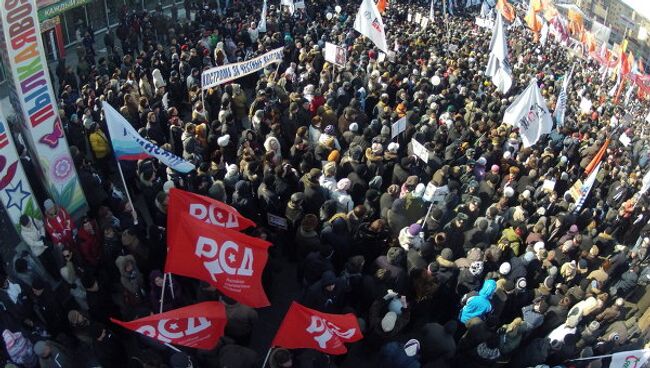 Митинг За честные выборы на Новом Арбате