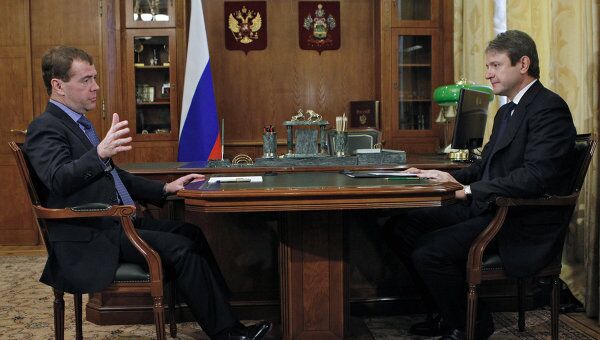 Президент РФ Д.Медведев встретился с губернатором Краснодарского края А.Ткачевым