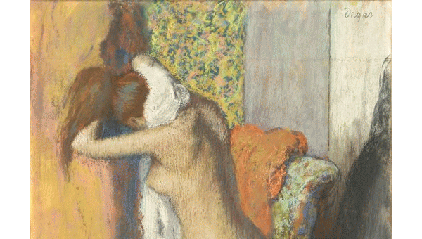 Женщина, вытирающая волосы , Эдгар Дега