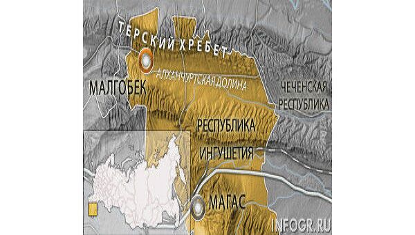 Бомба взорвалась на пути следования колонны полиции в Ингушетии
