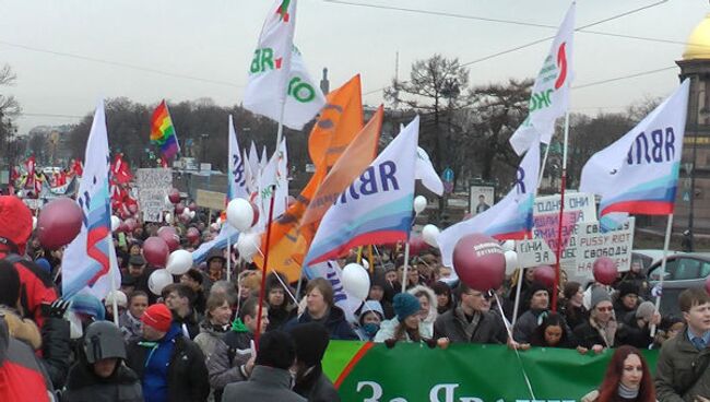 Вернем стране выборы! – марш оппозиции в Санкт-Петербурге