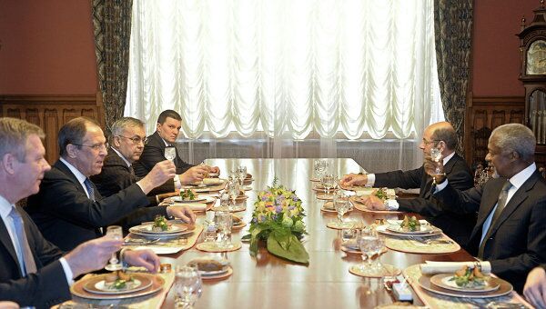 Встреча С. Лаврова и К. Аннана в Москве
