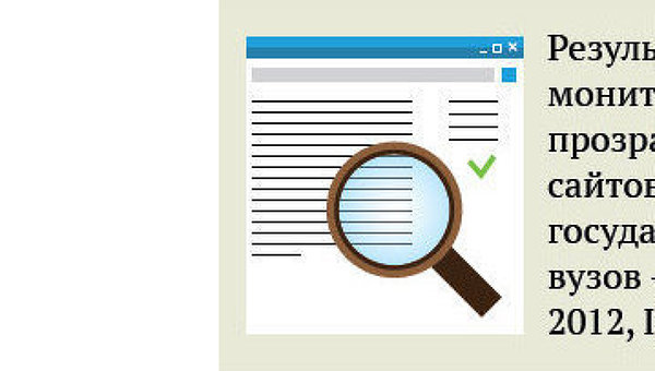 Мониторинг прозрачности сайтов вузов 2012