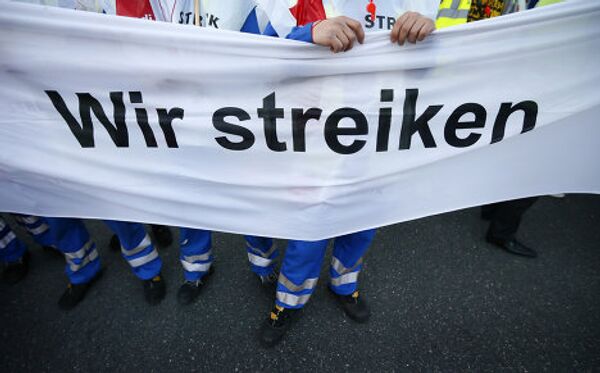 Забастовка служащих в аэропорту Франкфурта