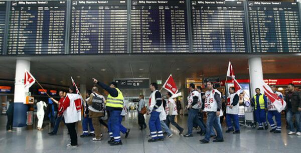 Забастовка служащих в аэропорту Мюнхена