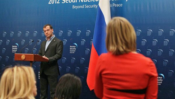 Президент РФ Д.Медведев дал пресс-конференцию в Сеуле