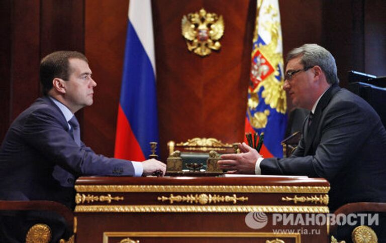 Президент РФ Д.Медведев встретился с губернатором республики Коми В.Гайзером