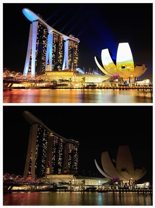 Акция Час Земли в Сингапуре