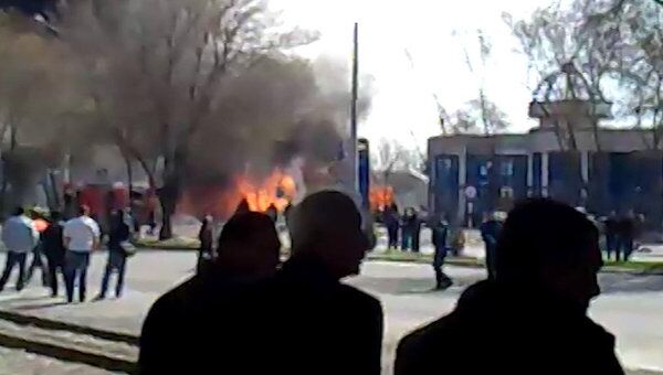 Взрыв прогремел на автозаправке в центре Ташкента. Видео очевидца