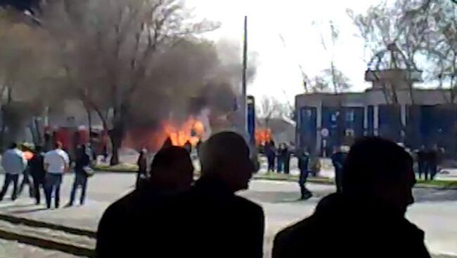 Взрыв прогремел на автозаправке в центре Ташкента. Видео очевидца