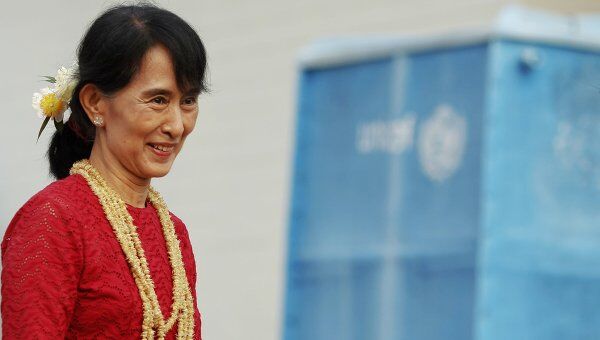 Лидер оппозиции Мьянмы Аун Сан Су Чжи