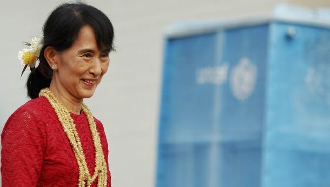 Лидер оппозиции Мьянмы Аун Сан Су Чжи
