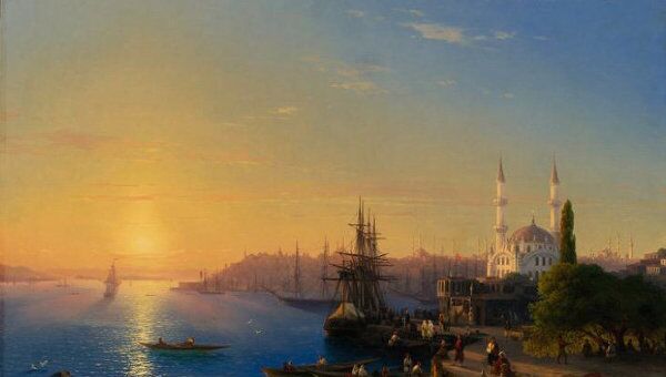 Полотно Ивана Айвазовского Вид Константинополя и Босфорского залива