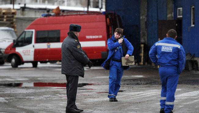 Последствия пожара на Качаловском рынке в Москве