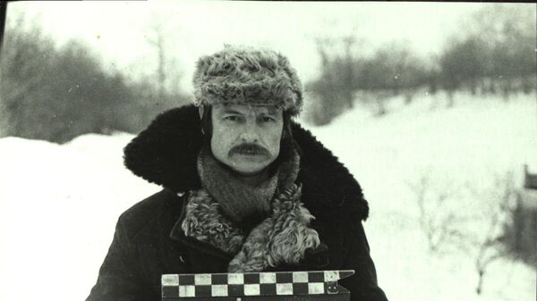 Андрей Тарковский на съемках фильма Зеркало. 1972