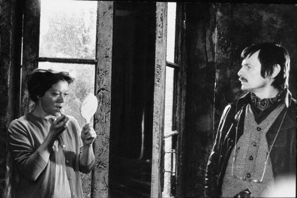 Андрей Тарковский и Алиса Фрейндлих во время съемок фильма Сталкер. 1978-79 гг.