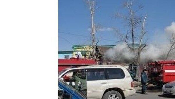 Пожар в здании кафе китайской кухни в Благовещенске