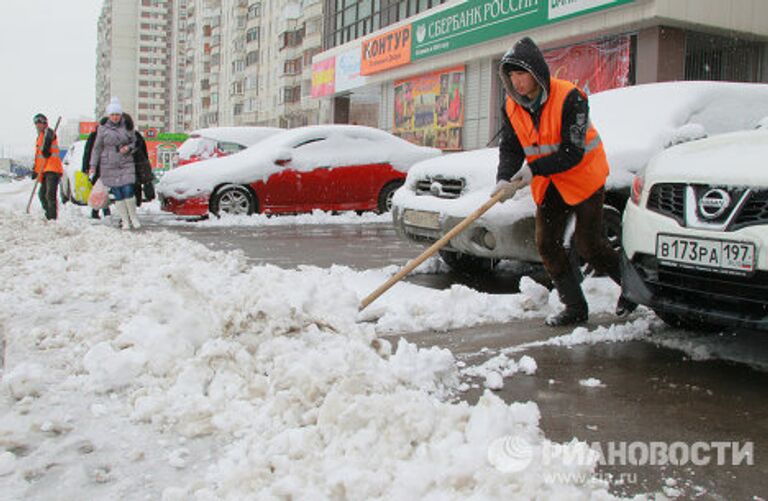 Апрельский снегопад в Москве